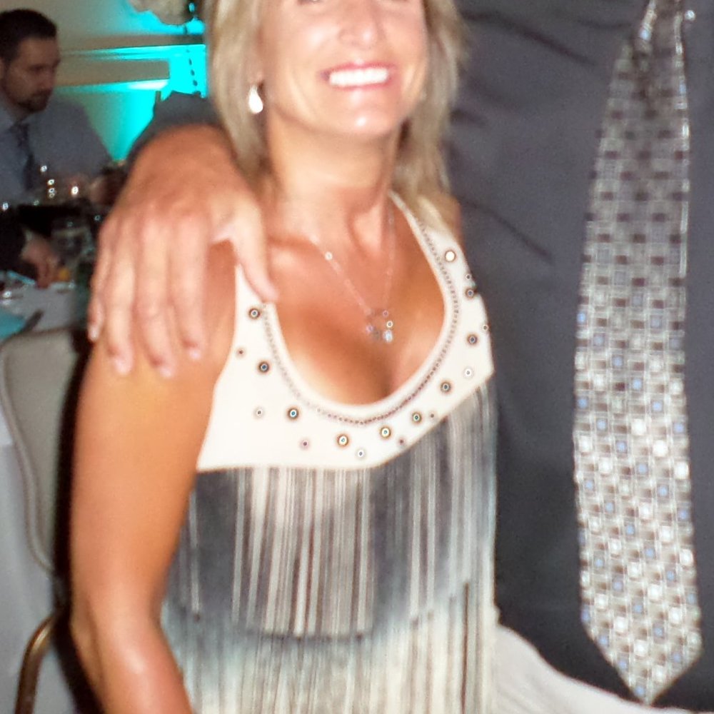 Dress, size 4, tan & black fringe